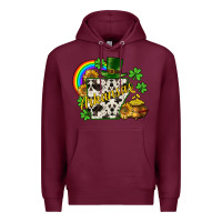 Burgundy Arkansas map St. Patrick's Premium Hoodie - CowGirlArtShop