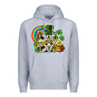 Heather Grey Arkansas map St. Patrick's Premium Hoodie - CowGirlArtShop