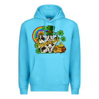 Ocean Blue Arkansas map St. Patrick's Premium Hoodie - CowGirlArtShop