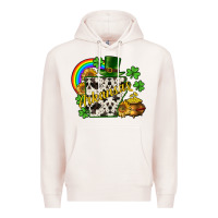 Pale Pink Arkansas map St. Patrick's Premium Hoodie - CowGirlArtShop