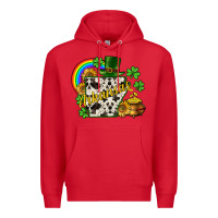 Red Arkansas map St. Patrick's Premium Hoodie - CowGirlArtShop