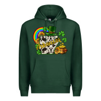 Sports Green Arkansas map St. Patrick's Premium Hoodie - CowGirlArtShop