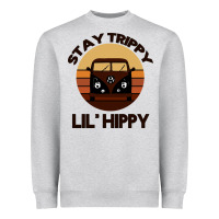 Heather Grey Stay Trippy Lil Hippy Heavyweight Sweatshirt - Bettercallsaul