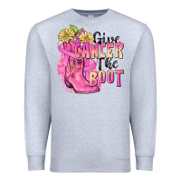 Heather Grey give cancer the boot Premium Sweatshirt - FaDigitalArtStudio