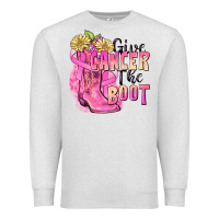 Oatmeal Heather give cancer the boot Premium Sweatshirt - FaDigitalArtStudio