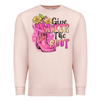Pale Pink give cancer the boot Premium Sweatshirt - FaDigitalArtStudio
