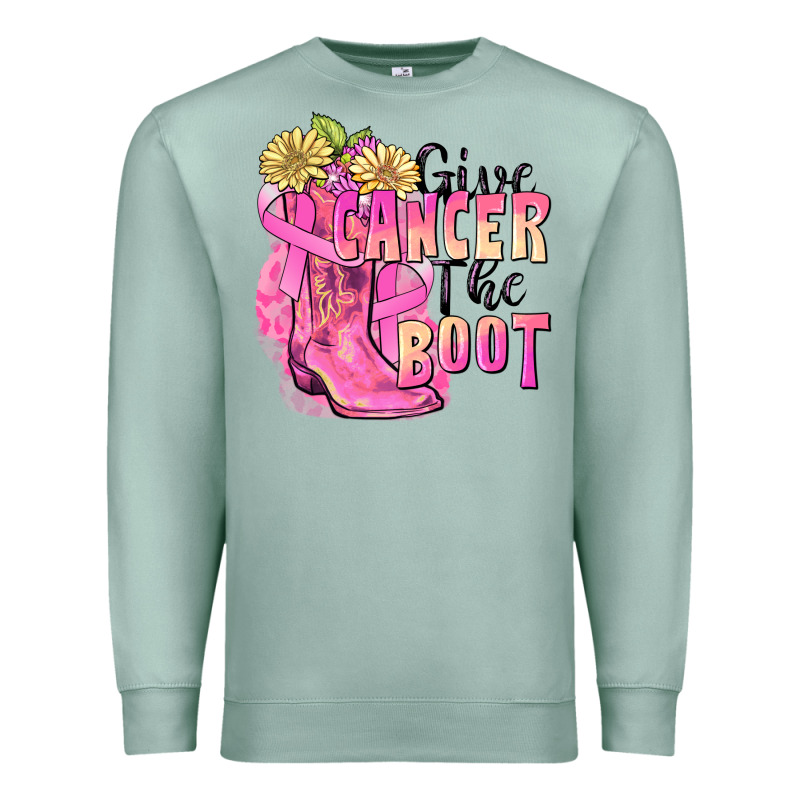 Give Cancer The Boot Premium Sweatshirt by FaDigitalArtStudio | Teevron