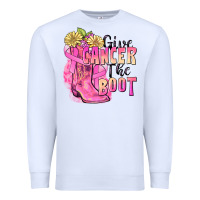 White give cancer the boot Premium Sweatshirt - FaDigitalArtStudio