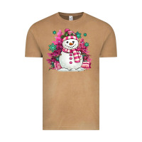Vintage Camel pink christmas snowman Vintage Tee - MaliasSmallBusiness