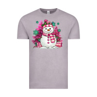 Vintage Zinc pink christmas snowman Vintage Tee - MaliasSmallBusiness
