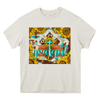 Cream grateful cross Heavy Core Tee - BarkalooDesign