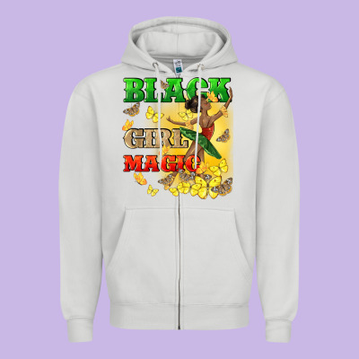 Black Girl Magic Zipper Hoodie Designed By Cowgirlartshop
