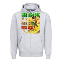 Heather Grey black girl magic Zipper Hoodie - CowGirlArtShop