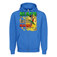 True Royal black girl magic Zipper Hoodie - CowGirlArtShop