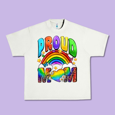 Western Proud Mom Urban Heavy Tee Designed By Bundleandbundleshop