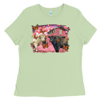 Matcha Valentine's day barn and black angus with charolais Ladies Tee - RanaPortraitStore