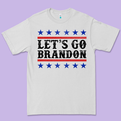 Let's Go Brandon American Flag Premium Tee Designed By Jasminsmagicworld