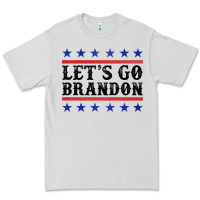 Dove Grey Let's Go Brandon American Flag Premium Tee - Jasminsmagicworld