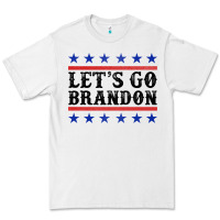 White Let's Go Brandon American Flag Premium Tee - Jasminsmagicworld