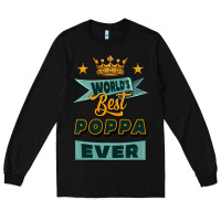 Black world's best poppa ever Long Sleeve Tee - Jasminsmagicworld