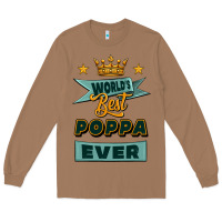 Toasted Coconut world's best poppa ever Long Sleeve Tee - Jasminsmagicworld
