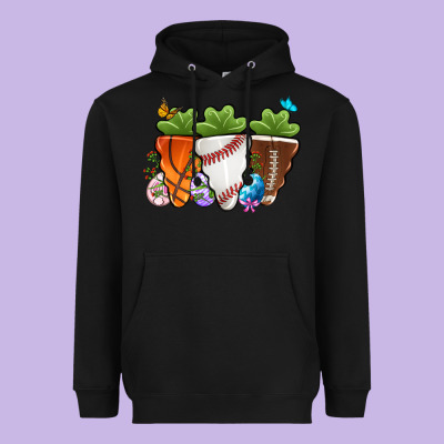 Easter Day Sports Easter Sports Carrots Heavyweight Hoodie Designed By Oliviacreatesart