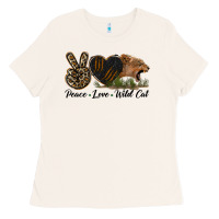 Bone Peace Love Wild Cat Head Ladies Tee - LillyAllenDesigns