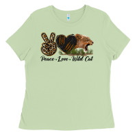 Matcha Peace Love Wild Cat Head Ladies Tee - LillyAllenDesigns