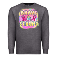 Charcoal Heather brave and strong cancer Premium Sweatshirt - FaDigitalArtStudio