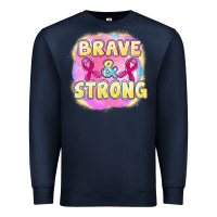 Navy brave and strong cancer Premium Sweatshirt - FaDigitalArtStudio