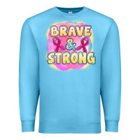 Ocean Blue brave and strong cancer Premium Sweatshirt - FaDigitalArtStudio