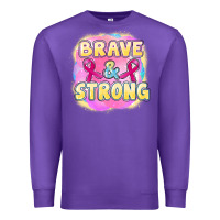 Purple brave and strong cancer Premium Sweatshirt - FaDigitalArtStudio