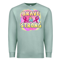 Seafoam brave and strong cancer Premium Sweatshirt - FaDigitalArtStudio