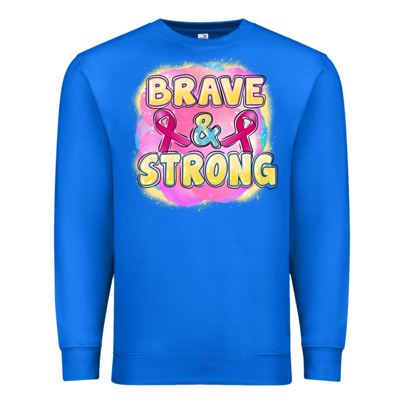 Brave And Strong Cancer Premium Sweatshirt by FaDigitalArtStudio | Teevron