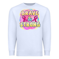White brave and strong cancer Premium Sweatshirt - FaDigitalArtStudio