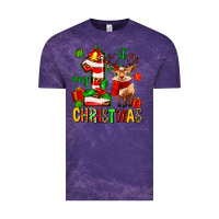 Cloud Purple my first christmas reindeer Vintage Tee - MaliasSmallBusiness