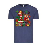 Vintage Denim my first christmas reindeer Vintage Tee - MaliasSmallBusiness