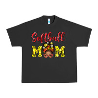 Pigment Black Softball Mom And Afro Messy Bun Mom Urban Heavy Tee - BundleAndBundleShop