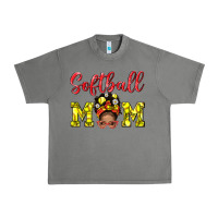 Tornado Softball Mom And Afro Messy Bun Mom Urban Heavy Tee - BundleAndBundleShop