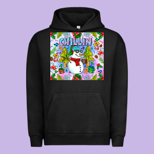 Chillin Snow Urban Hoodie Designed By Cowhidedigitalart