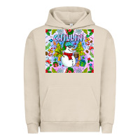 Pigment French Oak Chillin Snow Urban Hoodie - CowhideDigitalArt