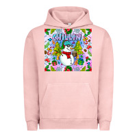 Pigment Salmon Chillin Snow Urban Hoodie - CowhideDigitalArt