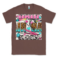 Chestnut leopard and cowhide hair and curling iron with hearts and flowers seam Classic Tee - BundleAndBundleShop
