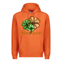 Carrot Feeling lucky with clover Premium Hoodie - HowdyJamesFarm