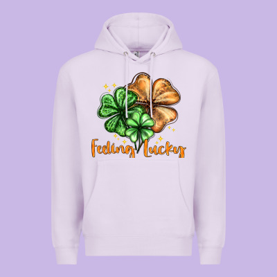 Feeling Lucky With Clover Premium Hoodie Designed By Howdyjamesfarm