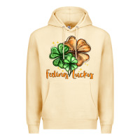 Pina Colada Feeling lucky with clover Premium Hoodie - HowdyJamesFarm