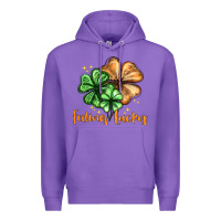 Purple Feeling lucky with clover Premium Hoodie - HowdyJamesFarm