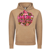 Vintage Coffee pink merry christmas Vintage Hoodie - MaliasSmallBusiness