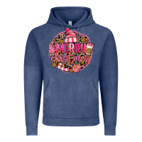 Vintage Denim pink merry christmas Vintage Hoodie - MaliasSmallBusiness