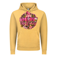 Vintage Mustard pink merry christmas Vintage Hoodie - MaliasSmallBusiness